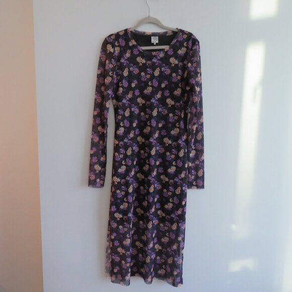 Floral Maxi Dress with Sheer Overlay - Picture 3 of 16